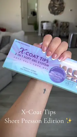 #ad X-Coat Tips short french Tip ✨ Quick frenchies for on the go! @Btartboxnails XCOATTIPS #xcoattips #pressonnails #fyp 