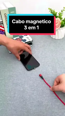 Cabo magnetico 3 em 1. . . . #achadinhos #achadinhosdashopee #amazon #salfinds #viralfinds #cabomagneticocelular #cabo #smartphone 