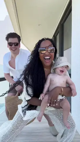 POV your that family that color coordinates😂👏🏾🏝️ #OOTD #babiesoftiktok #familyvacation #motherhood #ftm #boymom #vacationoutfit #resortwear #cancunmexico #familytrip 