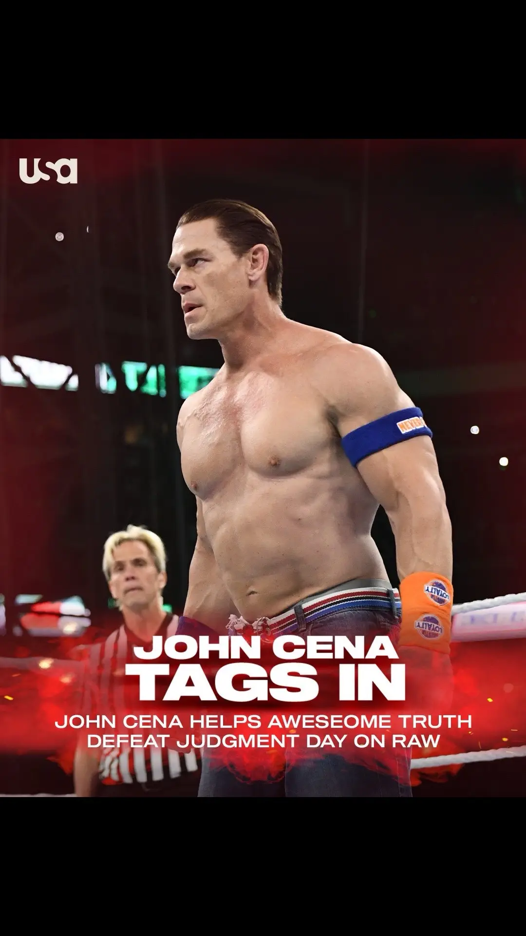 John Cena wrestles his first #wweraw match since January 14, 2019! #WWE @WWE @John Cena 