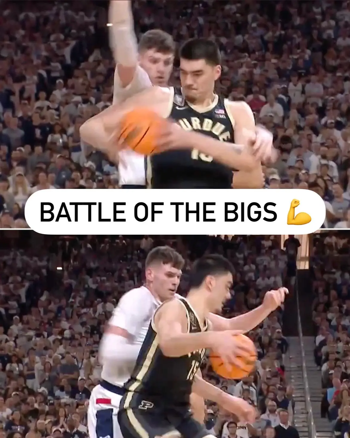 #ZachEdey vs. #DonovanClingan 🍿 #collegebasketball #UConn #Purdue