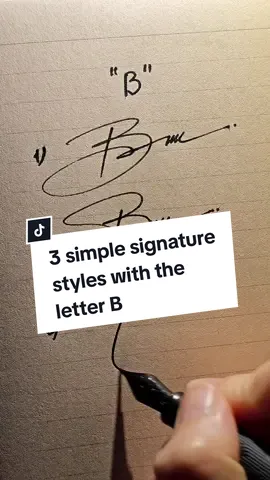 3 simple signature styles with the letter B #design #signatureideas #signature #firma 