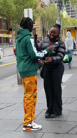 Surprising cute girls with flowers #foryou #comedy #viral #cute