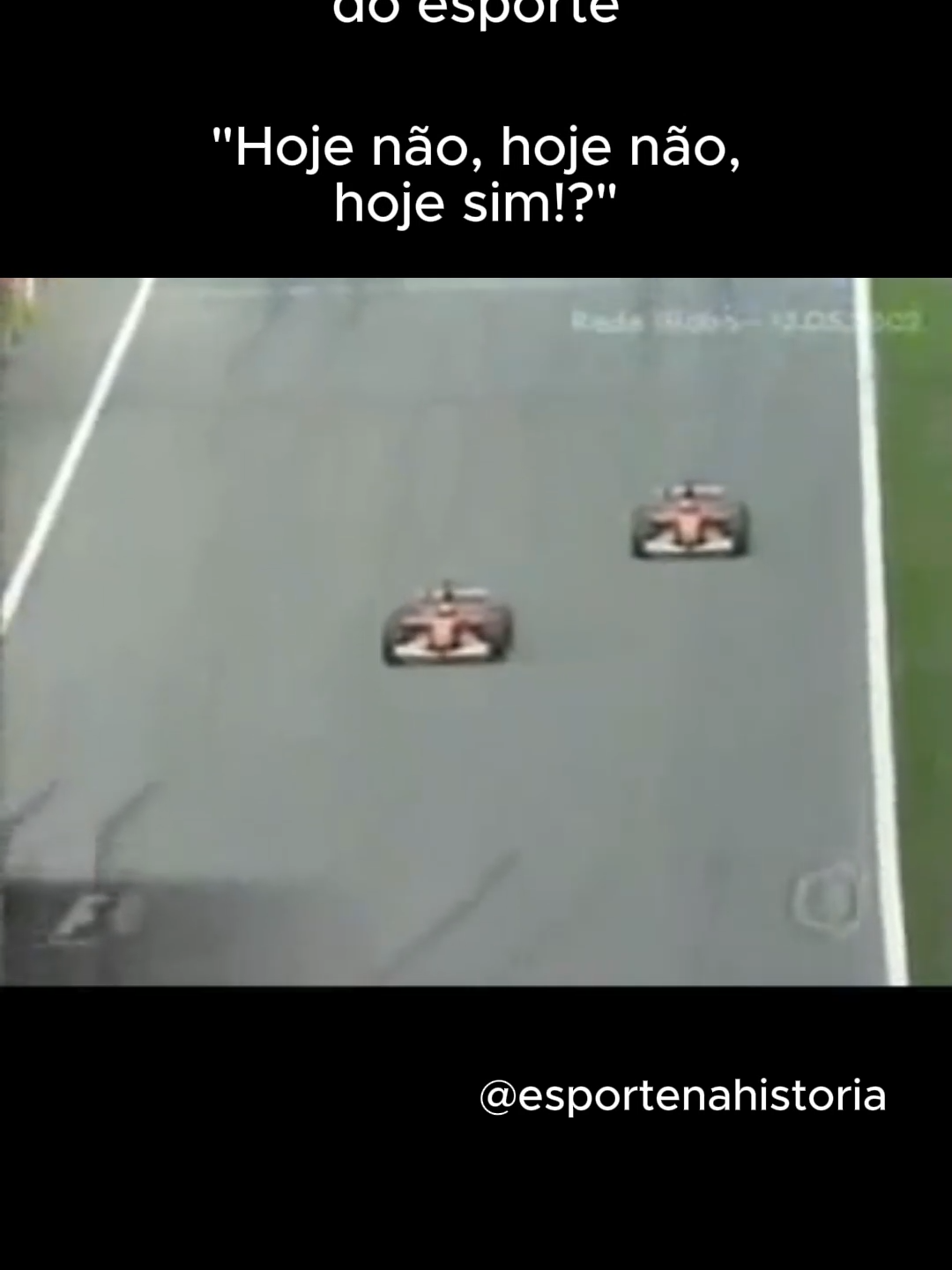 "Hoje não, hoje não, hoje sim!?" Narração de Cleber Machado do GP da Áustria de 2002, quando Rubens Barrichello foi forçado pela Ferrari a ceder a posição e a vitória para Michael Schumacher nos metros finais. A repercussão foi muito negativa e fez com que a FIA promovesse mudanças no regulamento. #hojenãohojenãohojesim #formula1 #rubensbarrichello #michaelshumacher #ferrari