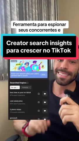 Nova ferramenta Creator Search Insights para te ajudar a crescer no TikTok #creatorsearchinsights 