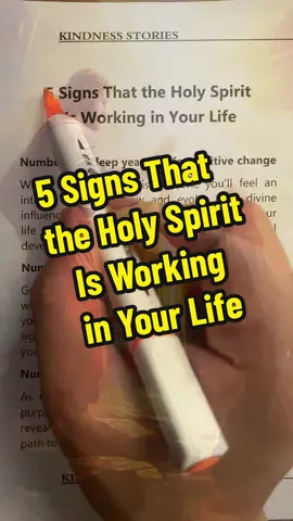 5 Signs That the Holy Spirit Is Working in Your Life. #christianity #god #bible #bibleverse #messagefromgod #christiantiktok #kindnessstories #Lord #Jesus #faith #prayer #holyspirit #pray 