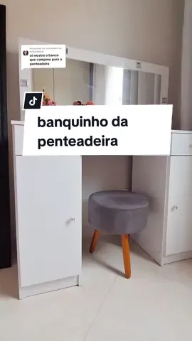 A responder a @ketlyndamas  o puff que eu escolhi para minha penteadeira! #penteadeira #puff #banqueta #banquinho #comprinhas #shopee #shopeehaul