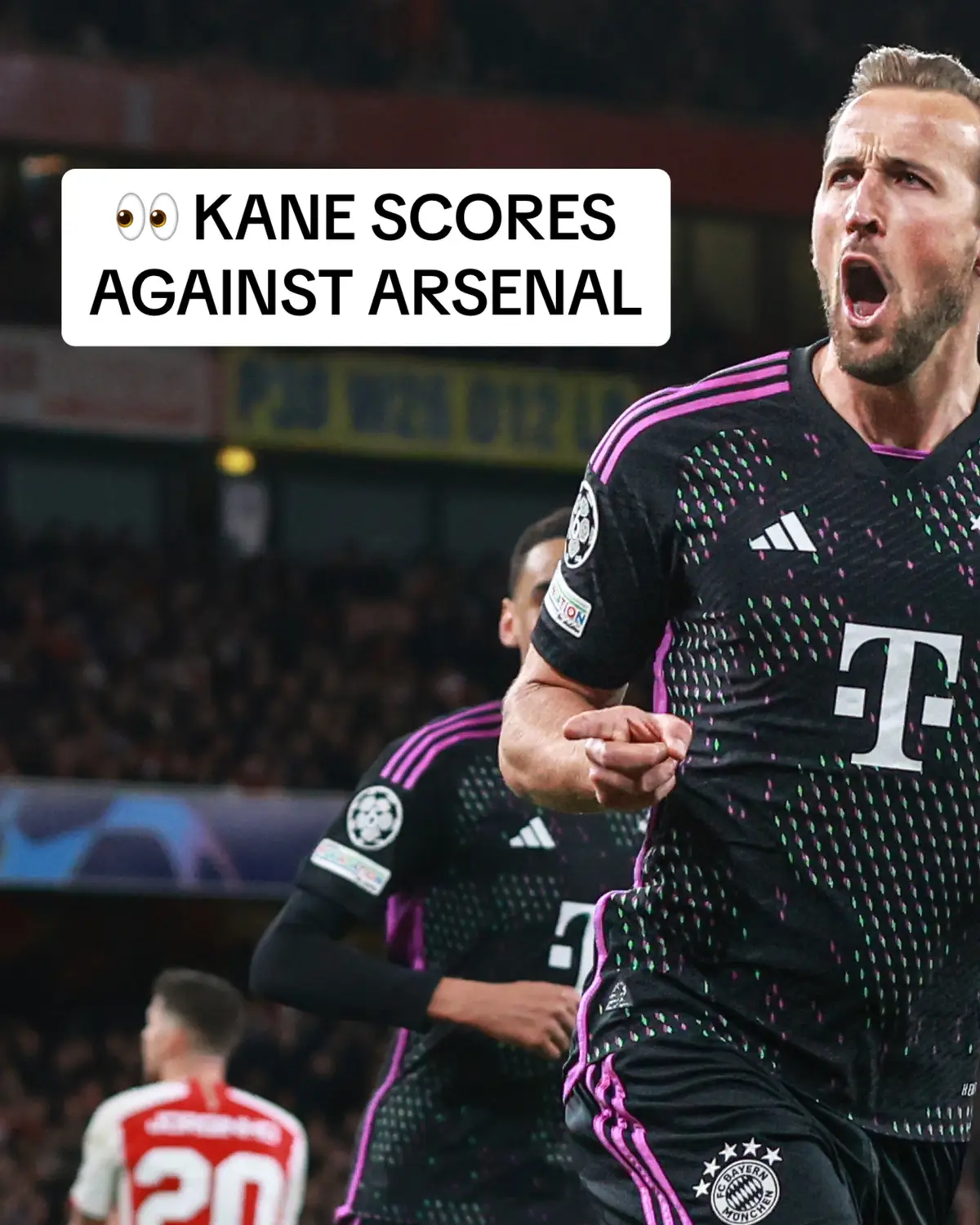 Harry Kane LOVES scoring against Arsenal 👀 #dailymailsport #dailymail #news #sports #football #Soccer #championsleague #bayern