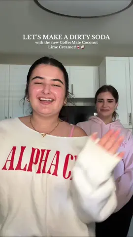 LETS MAKE A DIRTY SODA! THIS WAS SO YUMMY YOU GUYS 10/10! @Abby 🥤🥥#dirtysoda #dirtysodarecipe #dirtysodatrend #soda #sodarecipe #coconutlime #coconutlimecreamer #coffeemate #sodacan #sodadrink  #coffeematedirtysodacreamer #drpepper #dirtydrpepper #swig #diyswigdrinks #college #collegelife #collegedrinks #collegegirls #sorority #sororitylife #alphachi #sandiego #biglittle #biglittleduo 