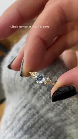 This is our signature Snowdrift Ring with an ice blue Montana sapphire. This specific ring has been claimed, but we just might have something more in the works… 😘 I am living for these limited edition Friday drops, by the way. They’re so fun and I can’t wait to show you what we have planned in the coming weeks! As of now, all drops have a preview email on Thursday evenings, and the launch is on Friday at 10am EST. #jewelry #jewellery #engagement #engagementring #ring #gemstone 