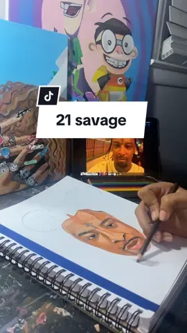 Replying to @Nelly “SAY DADA!” #fyp #21savage #prismacolorpencils #colorpencil #saydada #5000dollar #redrum 