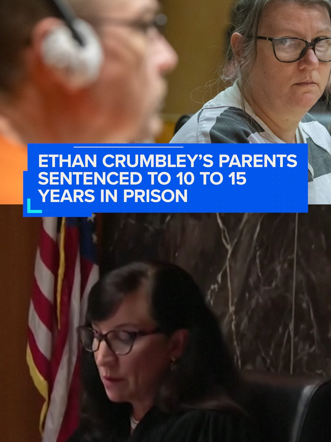 James and Jennifer Crumbley, parents of Oxford High School shooter Ethan Crumbley, were sentenced Tuesday to 10 to 15 years in prison. #michigan
