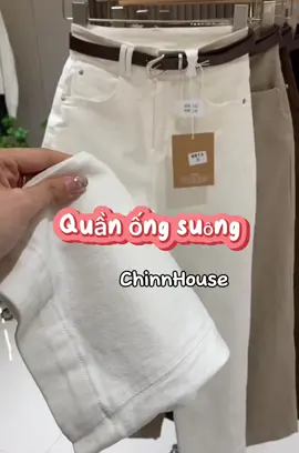 Quần ống suông kaki #ChinnHouse #hottrend #thoitrangnu #fashiontiktok #mixandmatch 
