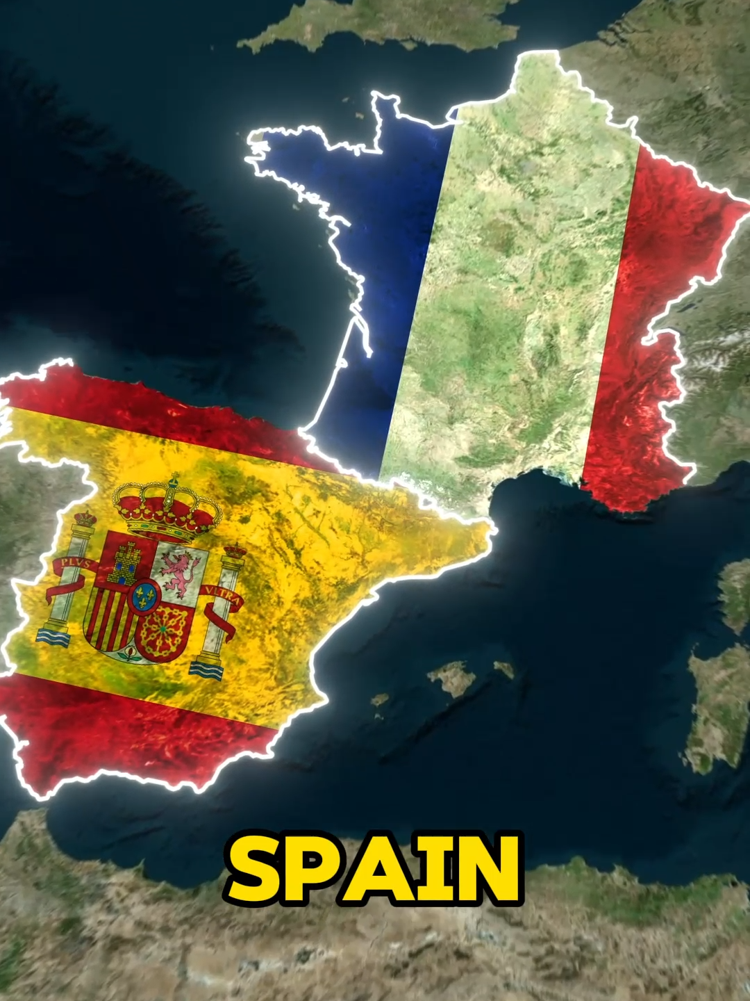 French and Spanish borders #french #spain #border #geography #usa #4U #FYP #viral