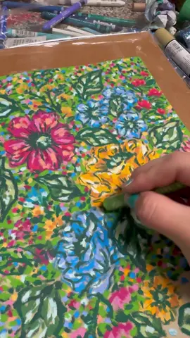 WOWZA  #ktscanvases #colorfulart #colorful #floralpattern #floral #floraldrawing #floralart #flowers #art 