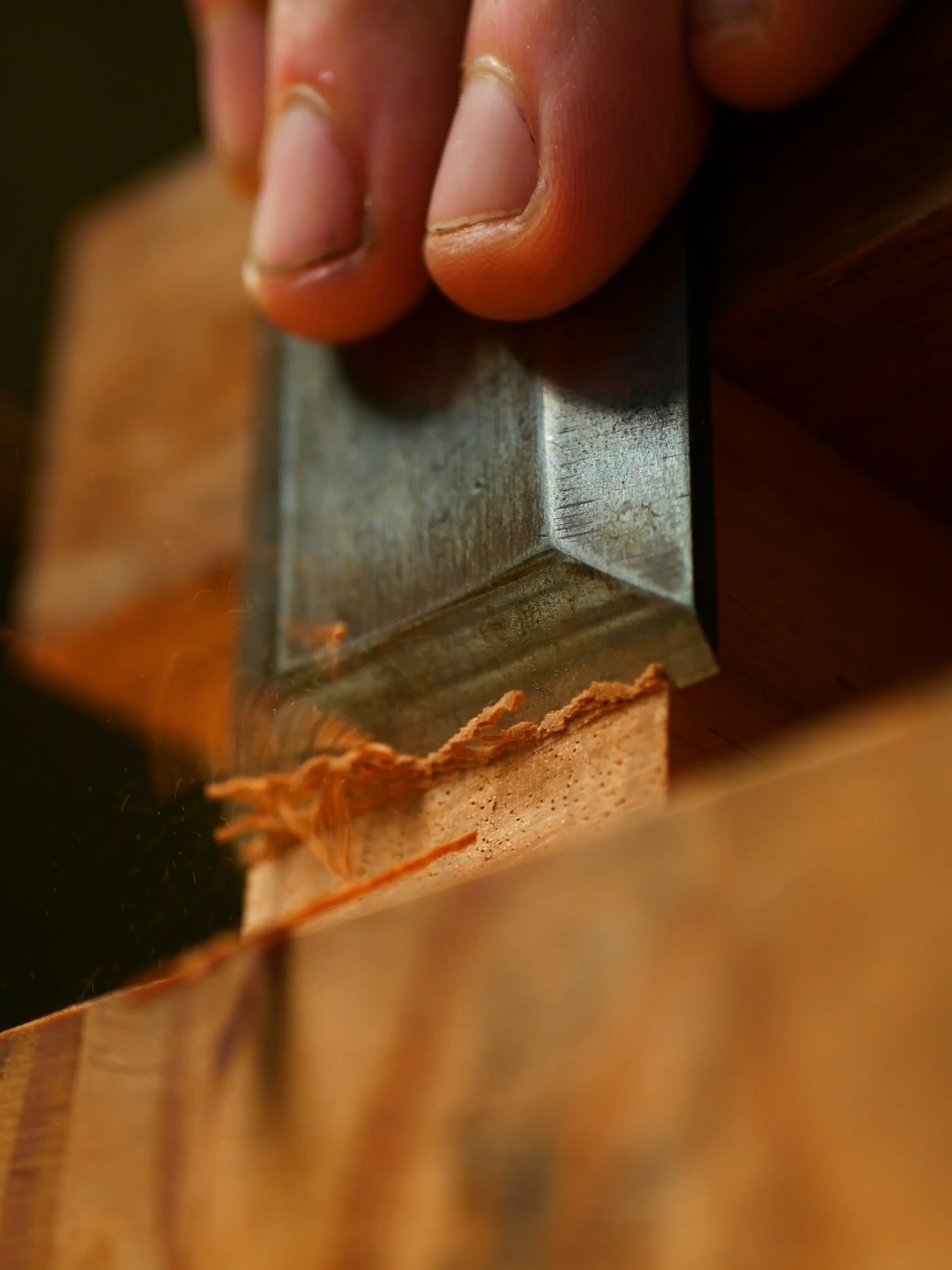 Square With Just A Chisel #woodtok #woodwork #asmrsounds #oddlysatisfyingtiktok #satisfying #chisel #sharp