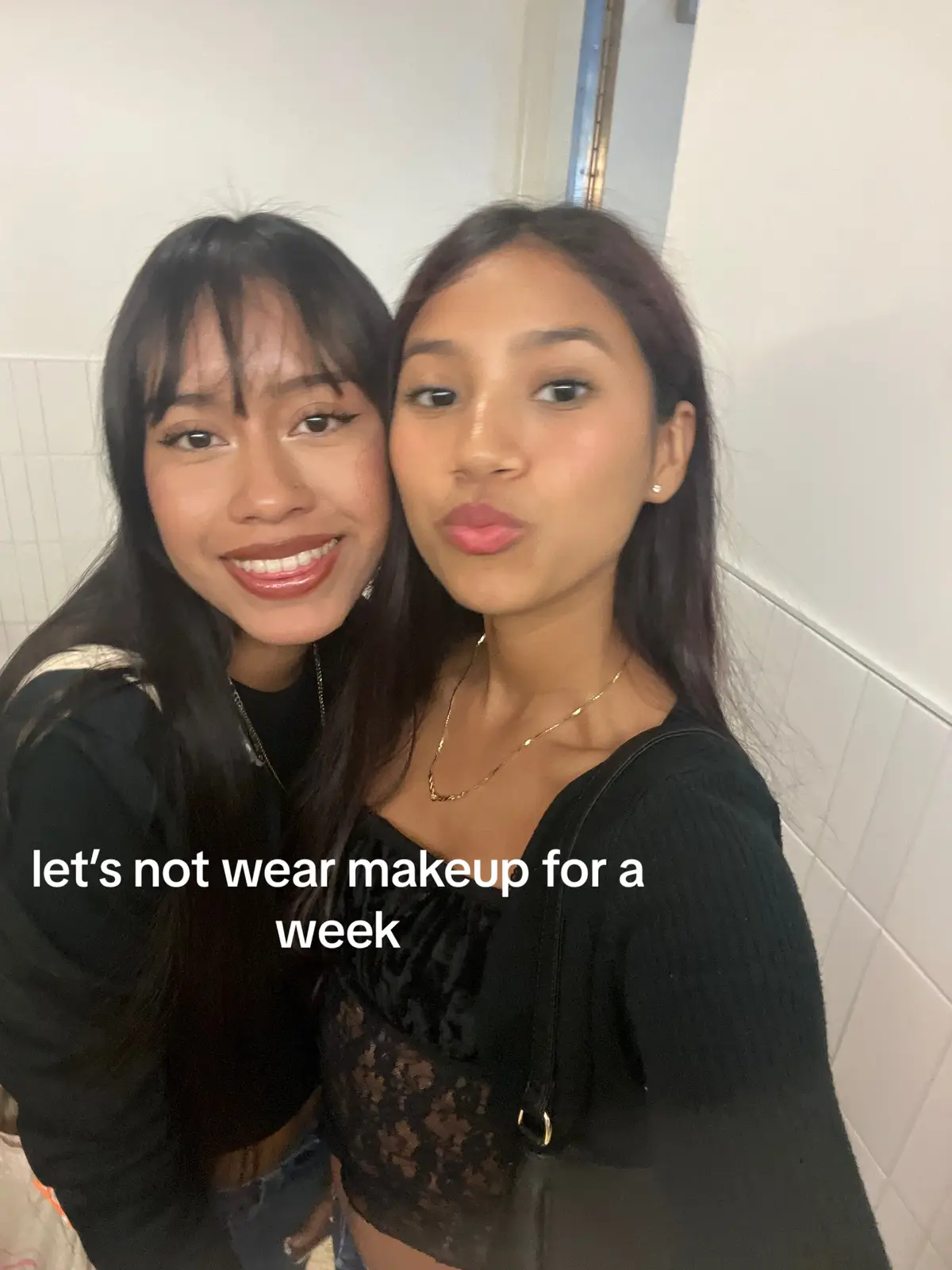haters will say we have mascara on 🙄 #nomakeup #onthisday #relatable #mascara #makeup #bareface #bff  #fyp @. 