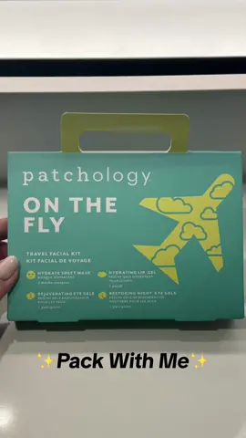 Gifted by Patchology 🩵 thanks for keeping me refreshed while I’m out of town for work! #patchology #skincareessentials #travel #packwithme @Patchology 
