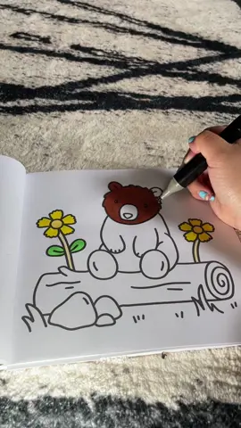 Not the bear kind of matching the log 🙃🙃  #colorwithme #coloringbook #coloring #contentcreator #ttsacl #coloringsatisfying #boldandeasy #coloringasmr 