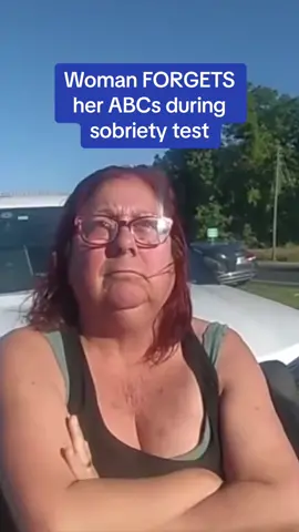 Drunk driver forgets her ABC claiming it's because she learnt it 'so many years ago' during sobriety test after cops pulled her over for driving erratically. 🎥 Marion County Sheriff's Office/BODY CAMS+ /TMX  #bodycam #driving #abc #forget #crime 