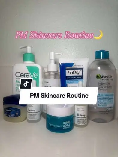 PM Skincare Routine Also, forgot to include castor oil for my undereyes!  #pmskincareroutine #nightskincareroutine #doublecleansing #acneproneskin #oilyskin 