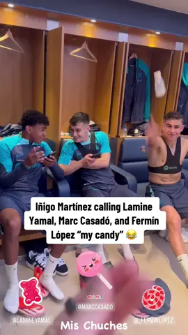 Fermín and Lamine Yamal’s reactions are too funny 🤣 (via inigomartinez/IG) #barcelona #lamineyamal #football #futbol #funny 