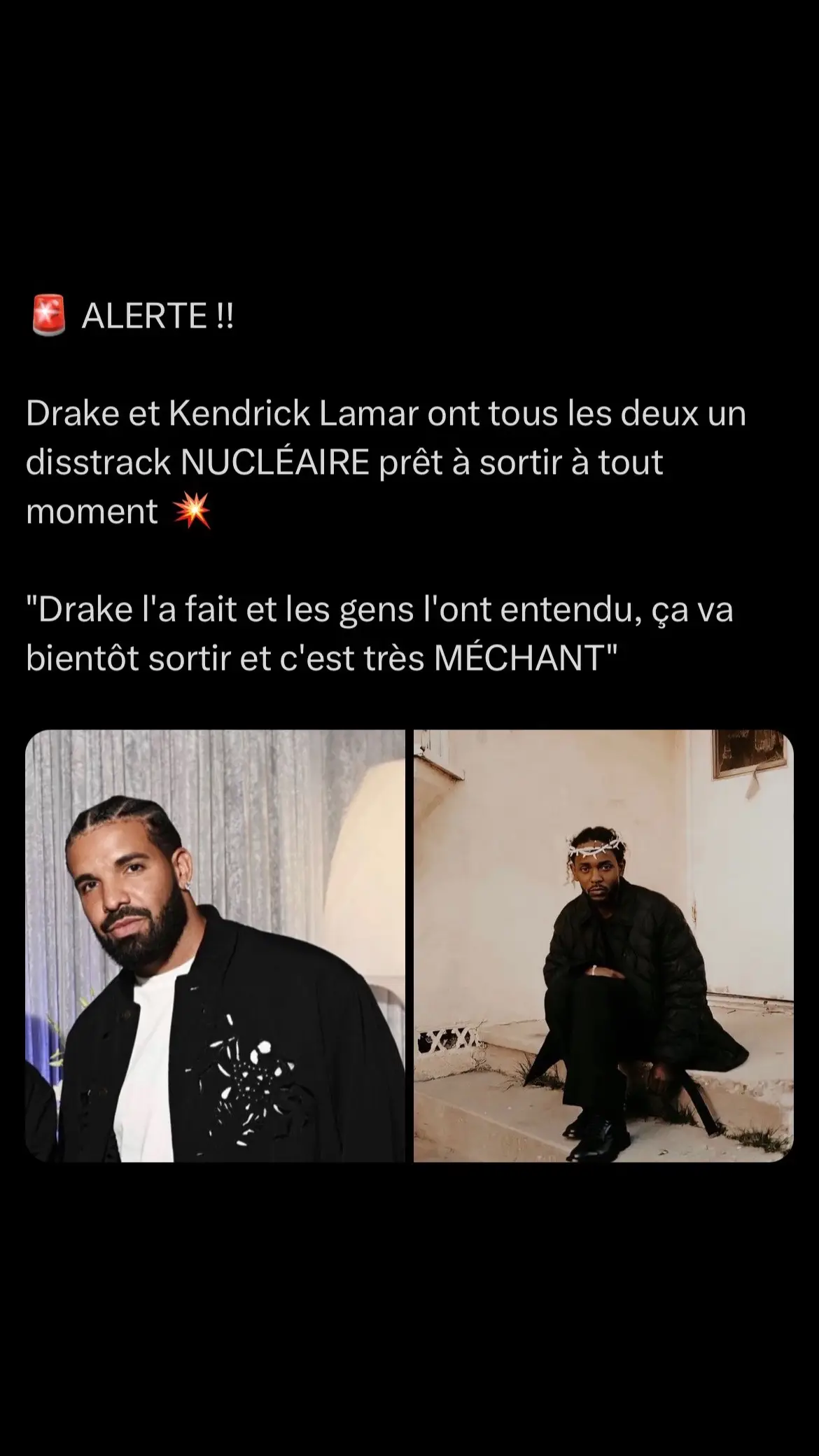 🚨Drake va bientôt nous sortir une réponse au clash de Kendrick Lamar 🎶Playlist en bio  #pourtoi #fyp #drake #kendricklamar #fly #viral #foryou #clash #beef 