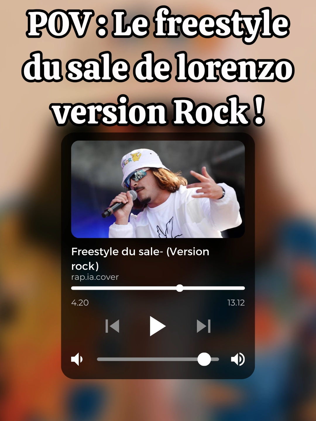 Reprise du Freestyle du sale de Lorenzo version Rock par une IA !   Tous le son est composé par l'IA en lui indiquant les paroles de la musique. Proposez moi des sons de RAP à essayer le rendu est parfois fou !  Abonnes toi ! #rap  #ia  #rapiacover  #lorenzo #freestyledusale #rock #rockfrancais