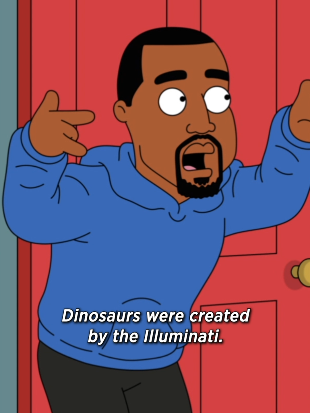 conspiracy theories ✅ #yeezys in the house ❌ stream the new #familyguy ep now on @hulu!