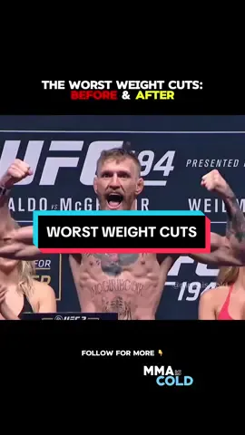 Before and after of these savage looking weight cuts #mma #UFC #one #onefc #onechampionship #pfl #ko #judo #muaythai #muay #thai #kickboxing #fights #tko #bjj #brazilianjiujitsu #taekwondo #knockout #wrestling #karate #mmafighter #mmahighlight #mmaedit #ufc_mma_sport 