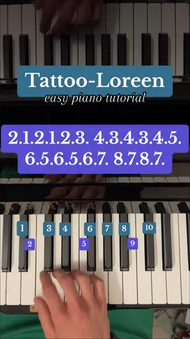 Tattoo - Loreen | #piano #tatooloreen #pianotutorial #pianocover #music #tutorial #pianotok #easypiano #fyp 