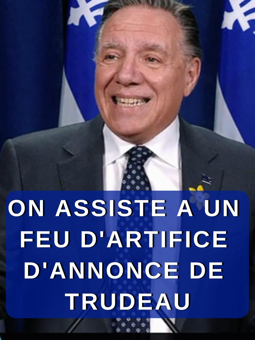 On assiste à un feu d'artifice d'annonce de Trudeau. Dit le premier ministre du Québec, M. François Legault #education   #quebec   #canada   #justintrudeau   #plc   #immigrant   #immigrantes   #migrant   #migrantes   #immigrationcanada   #aidesociale   #jeanfrançoisrogerge   #assnat   #roxham   #cheminroxham   #demandeursdasile   #christinefrechette   #montreal   #francoislegault   #françoislegault   #visa   #servicespublics   #pays   #marcmiller   #immigration   #PSPP  #AssNat   #polcan   #polqc   #polmtl   #APDQ   #qs   #pq   #pcq   #caq   #plq   #NPD   #PC #Trudeau  #feudartificedannonce  #competencesduQuebec  #Premierministre  #sanscondition  #immigration  #560000immigrants  #augmentation250000  #gouvernementfederal