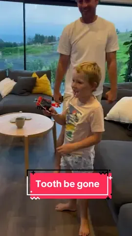 Baby 🦷 Extraction Technique 😂.  He watched a video of a boy do this and wanted to try it.  Both of his bottom middle teeth had been wiggly for weeks and the first one had come out earlier in the day.  After this he said ‘i want to get them all out  like this daddy’.  Maybe wait until they’re wiggly mate 😂 @Jojo Legg 