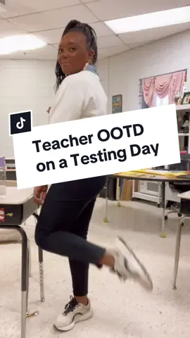 Back to regular programing lol. Here is my teacher OOTD for another day of testing. 2 more days and we will be done with state testing #socialbffcontentsprint #teachersoftiktok #teachertok #blackgirlstyle #teacherstyle #teachertiktok #teacheroutfit 