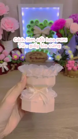 Cách làm cốt hoa mini từ giấy bìa cứng không cần khéo vẩn làm được nha.#thuhandmade #xuhuong #daiso #quatangtainhat #cachlamcothoa #handmade #ダイソー #handmade #cothoadep 