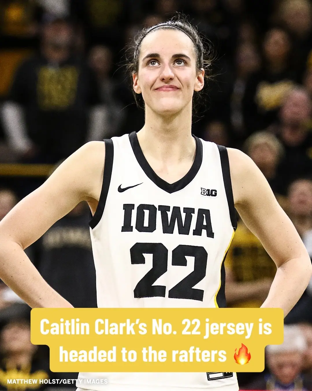 #Iowa announced it will retire #CaitlinClark’s jersey. #WBB 