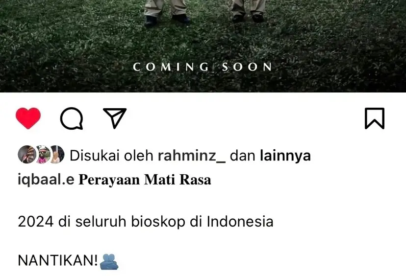 perayaan mati rasa bahwa melepaskan adalah bentuk dari mencintai #umayshahab #iqbaalramadhan #perayaanmatirasa #sinemakuday2024 #fyp #masukberanda #foryou 