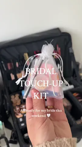What’s in my bridal touch up kits I give every bride on their wedding morning 🤍  #bridaltouchupkits #makeupartist #glammakeup #smallbusinessowner #bridalmakeupartist #muatiktok 