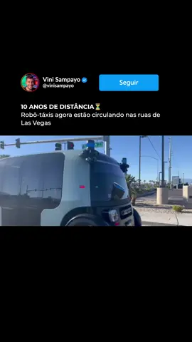 Táxis robôs estão definitivamente a 10 anos de distância!! 🤯 Zoox agora circulando pelas ruas de Las Vegas. Siga @vinisampayo para mais! #taxi #uber #inovação #tecnologia #robótica #inteligênciaartificial #ia #zoox #lasvegas #curiosidades #dicas #videos #truques 