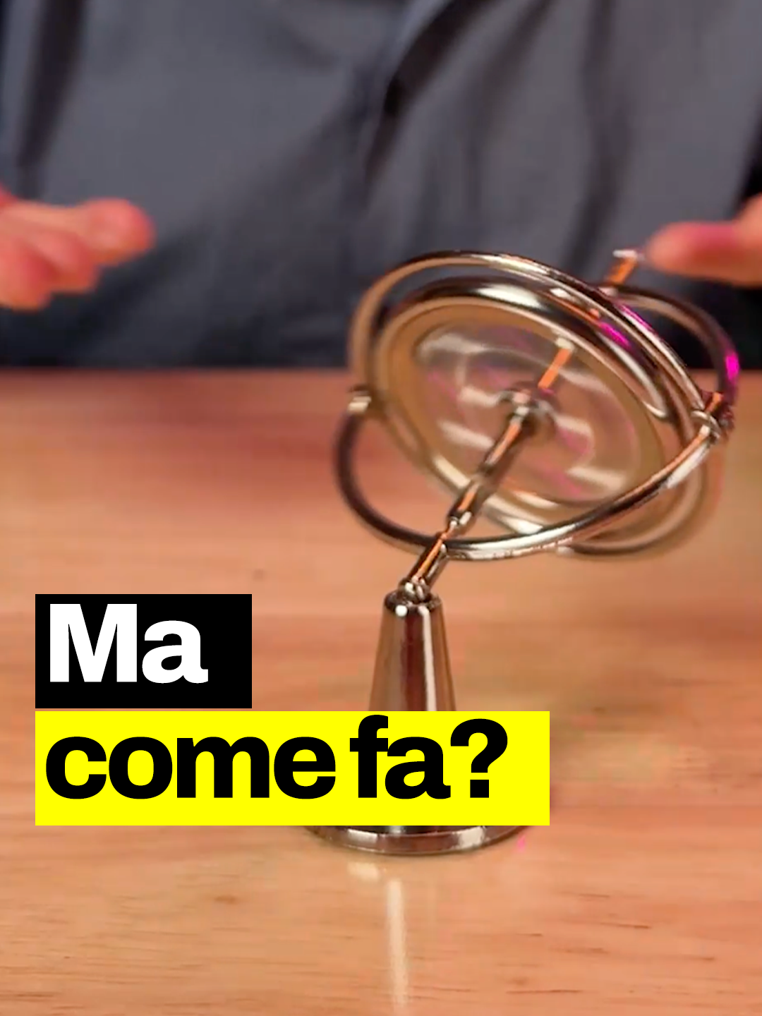 Ma come fa a mantenersi in piedi mentre gira? 😮 #geopop #giroscopio #imparacongeopop #fisica #losapeviche #scienze #science #geopopit