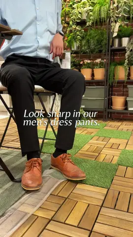 Innovative non-iron tech keeps pants virtually wrinkle-free.#fyp #fy #workout #OOTD #menspants #skinny #dress #dresspants #simlishsessions 