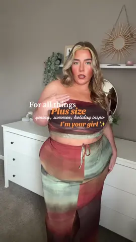 The perfect holiday fit ✨🧡🌞 #plussizefashion #plussizeholidayoutfits #plussizeholidayinspo #plussizespring #plussizesummer #plussizeootd #curvyfashion #curvytiktok #curvybodies 