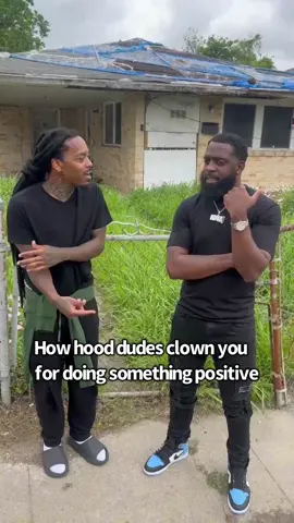 How h00d dudes clown each other for doing positive stuff. 🤦🏾‍♂️🤷🏾‍♂️😂😂😂 W/ @Rob Kazi  #Comedy #Jokes #Improv #Real #Life #Tag #Improv