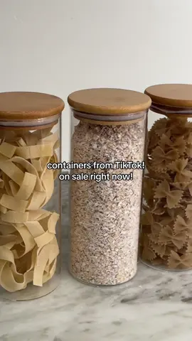 Containers for pantry organizing! How cute are these? They come in multiple sizes too  #organization #organize #pantry #restock #restockasmr #viral #tiktokshop #tiktokshopfinds #kitchen  Pantry organization Restock