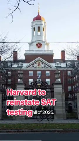 #Harvard University plans to reinstate the #SAT or #ACT as requirements for admission, following some of its Ivy League peers in returning to standardized test scores after a pause that was prompted by the pandemic. The new policy will apply to #students seeking admission in fall 2025, Harvard said in a statement Thursday, backtracking from an earlier decision to make testing optional for several more years. #school #college