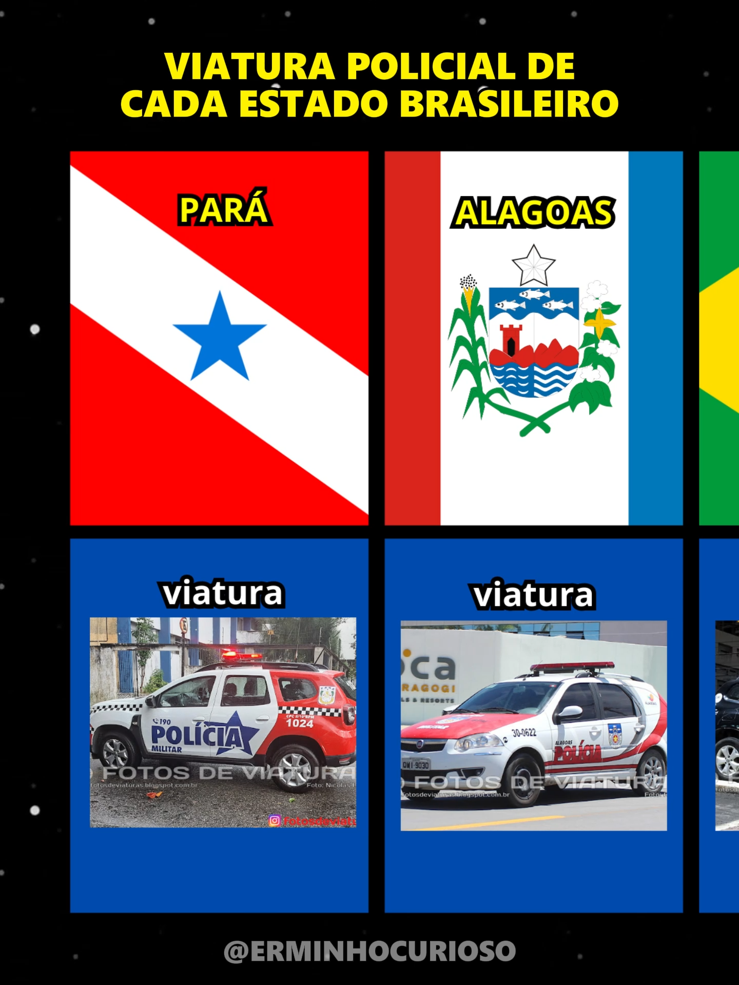 Viatura Policial de Cada Estado Brasileiro #policia #pernambuco #matogrosso #brasilia
