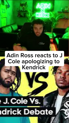 Adin ross gives his thoughts on cole folding 😳 #adinross #jcole #apology #kendrick #Rap #beef 