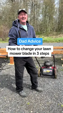 How to change your mower blades. Love, Dad
