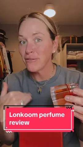 Im such a sucker for perfume packaging, and this one is GORGEOUS! If you like floral and fruity, this is a must. #lonkoomperfume #lonkoom #perfume #perfumetiktok #review #rose #fyp #fyf #fyfyfyfy #sahm #momlife #beauty #beautyhacks 