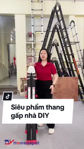 Thang nhôm rút đa năng DIY MTL-44B được nhiều khách hàng dành lời khen bởi cơ chế tháo trượt vô cùng linh hoạt. Bất kể trong điều kiện nào, người dùng cũng có thể sử dụng một cách nhanh chóng.  Trong quá trình sử dụng, bạn có thể dùng nó ở dạng chữ A với chiều cao tối đa là 1.96m và sử dụng ở dạng duỗi thẳng. Chiều cao tối đa khi duỗi thẳng toàn bộ thang lên đến 4.05m.  Thang được làm hoàn toàn 100% bởi hợp kim nhôm cao cấp. Nếu bảo quản đúng cách, thang có độ bền tuyệt đối. Độ cứng chắc của thang vượt xa một số sản phẩm truyền thống trước đây.#thangnhomdiy #mtl44b #diyhomedepot 